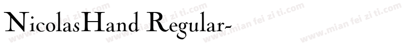 NicolasHand Regular字体转换